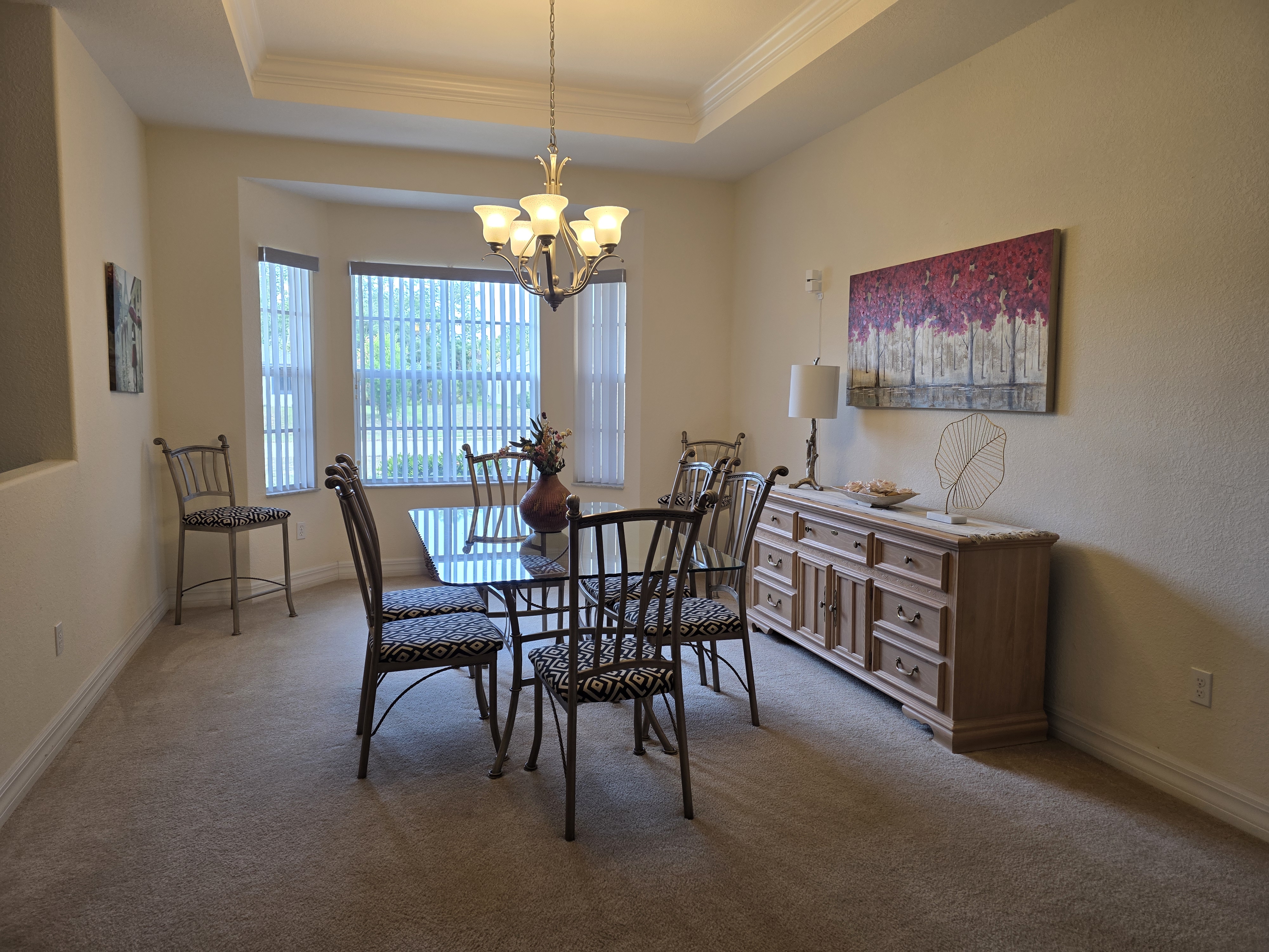 Dining room table and sideboard
