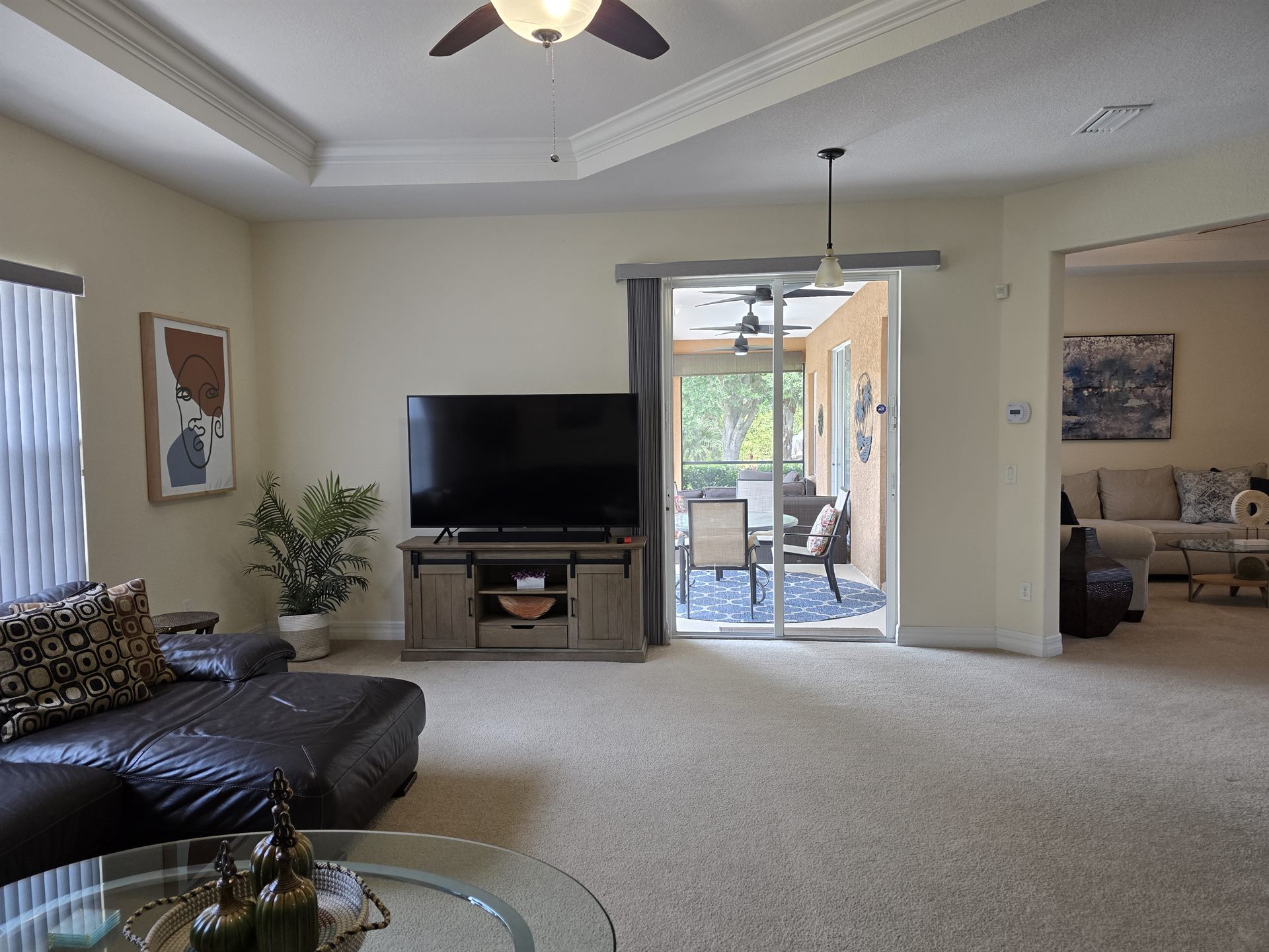 Family room TV and lanai access